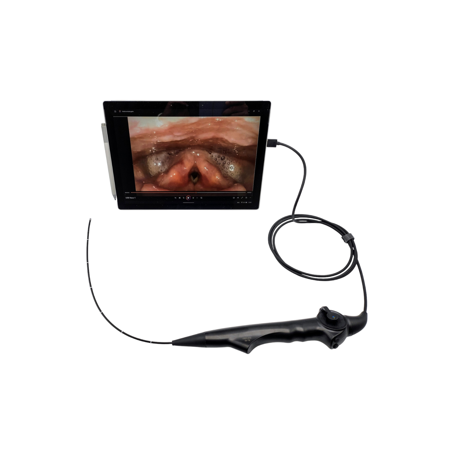 Rhino-Laryngo-Pharyngo-Videoscope, flexible, with USB-connection